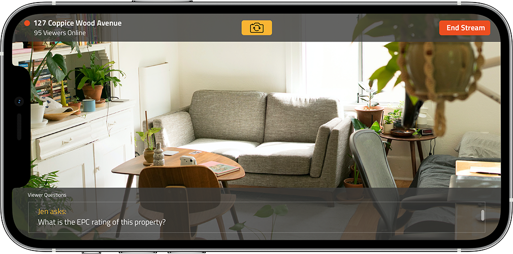 An example of the HomeOnFilm Live interface.